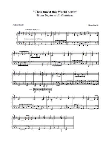 Téléchargez l'arrangement pour piano de la partition de Thou tun'st this World below en PDF